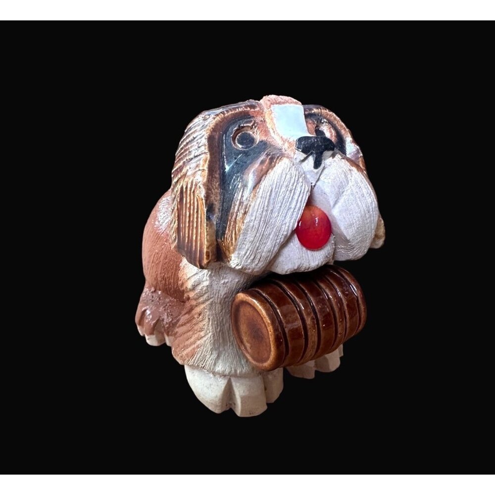 Artesania Rinconada 118 Adult St‎ Bernard Dog Figurine  Glass Tongue Retired